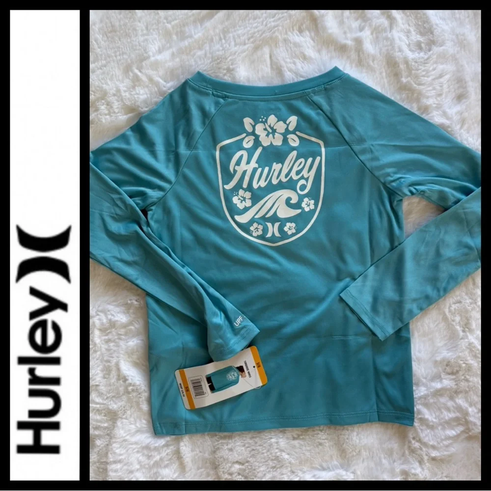 NWT Hurley Kids Blue Rash Guard